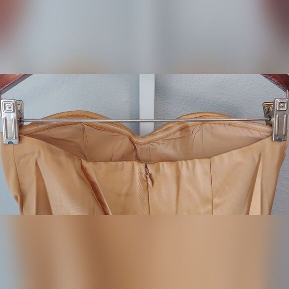 Naked Wardrobe The Statement Gold Bustier Strapless Fitted Mini Dress NW… - Picture 7 of 12
